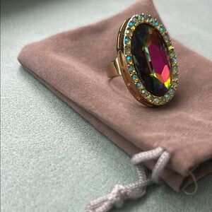 Elegant Multicolor Gemstone Ring (Ajustable)